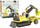 Lodër eskavator ride on LEAN Toys, me rimorkjo, drita edhe zëra, i verdhë