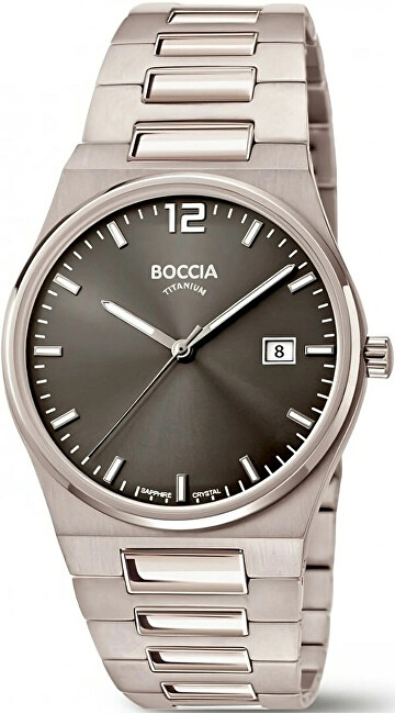 Orë për meshkuj Boccia Titanium Classic 3661-02, e hirtë