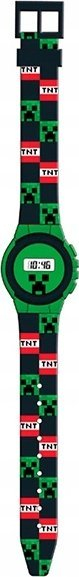 Orë dixhitale për kalamaj Coriex Minecraft Creeper, me ekran dixhital, plastike, jeshile