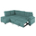 Sofa këndore majtë Jade 250x80-180x73-88Hcm (HM3144.04L), gjelbër