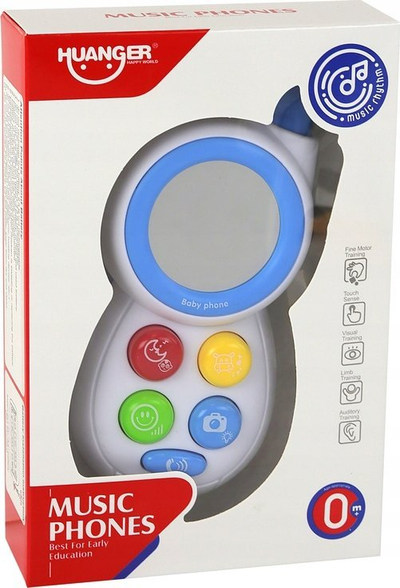 Lodër telefon interaktiv Leantoys, dritë blu, me tinguj