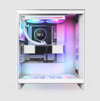 Ftohës uji për procesor NZXT Kraken Elite 280 RGB, 280mm, ekran LCD 2.36", i bardhë