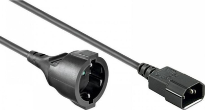 Kabllo rryme Manhattan Power Adapter Cable IEC320 C14 në Schuko F, 1.5m, e zezë