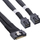 Kabllo InLine Slim SAS, SFF-8654 8i në 2x SFF-8643, 0.5m, i zi