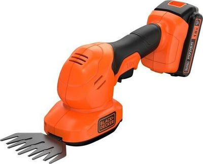 Gërshërë pa kabllo për kopsht Black&amp;Decker BCSS18D1-QW, 18V, teh 20 cm, portokalli
