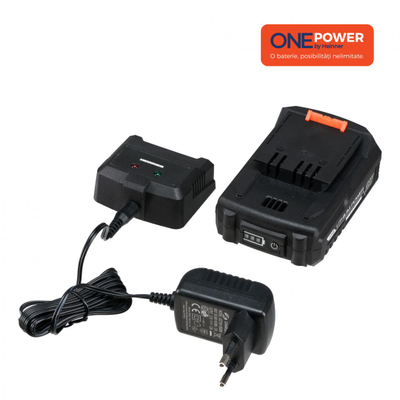 Set bateri me karikues Heinner One Power, 18V Li Ion 2.0Ah, karikues 0.5Ah