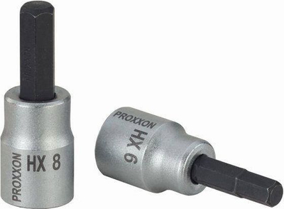 Bit çelës Proxxon, kokë gjashtëkëndëshe 9 mm, lidhje 3/8", 50 mm