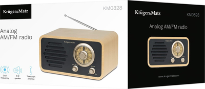 Radio analoge Kruger&amp;Matz KM 828, AM FM, 5W, dru retro