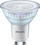Llambë LED Philips GU10, 4.7W, 2700K, transparente