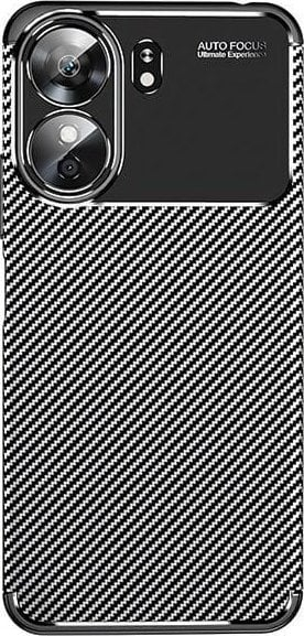Заштитна маска за телефон за Xiaomi Redmi 13C, Armor Carbon, флексибилен силикон, црна