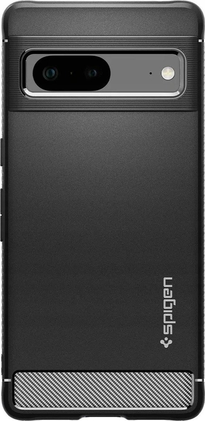 Футрола за телефон Spigen Rugged Armor за Google Pixel 7, флексибилен TPU, заштита од удари, црна мат