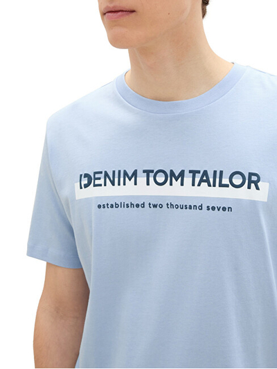 Maicë Tom Tailor Denim me logo të shtypur