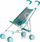 Karrocë lodër për fëmijë Milly Mally Doll's Pram Julia Prestige Mint