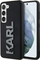 Kapak telefoni Karl Lagerfeld 3D Rubber Glitter Logo për Samsung Galaxy S23 Plus, silikon TPU, i zi