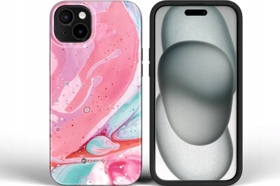 Kapak Forcell F-Protect Mirage për iPhone 16 Pro Max, i lidhshëm me MagSafe, mermer rozë