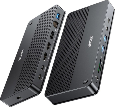 Docking station USB C Unitek D1104A01, 13 në 1, 8K, gri