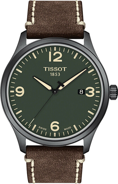 Orë për meshkuj Tissot Gent XL Classic T116.410.36.097.00, e gjelbër/kafe