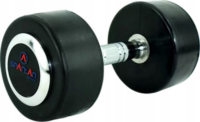 Hantel gome Spartan, 35 kg, njëcopësh, i zi
