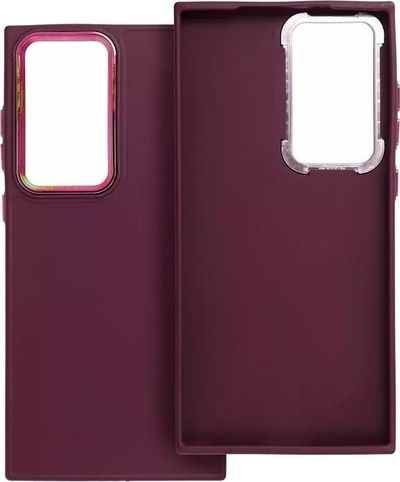 Këllëf telefoni Frame për Samsung Galaxy S23 Ultra, TPU, kornizë e ngritme te kamera, vjollcë