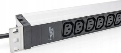 Panel rryme rack Digitus ZUB 1U, 12 dalje, 2m, alumini