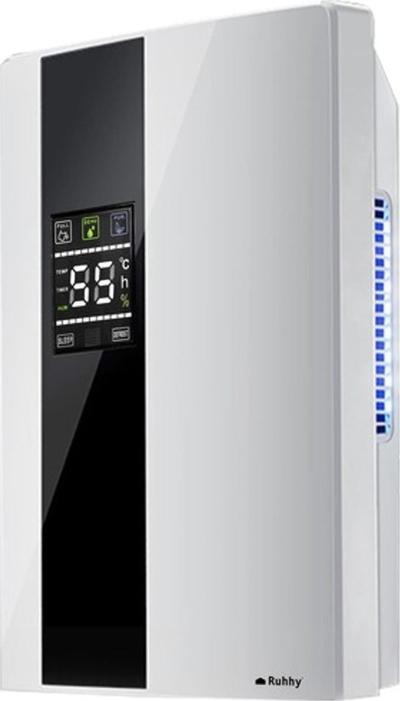 Avullthithës ajri Ruhhy Air Dehumidifier, pastrues ajri, me telekomandë, i bardhë e zi