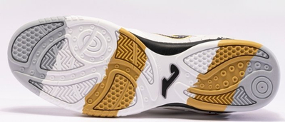 Atlete futsalli Joma Top Flex 24 Indoor, lëkurë, shollë parketi, të bardha me të zeza