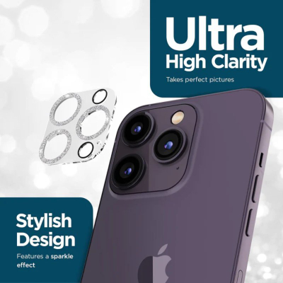 Mbrojtës xhami për lente Case Mate Twinkle, për iPhone 14 Pro / 14 Pro Max, transparent me shkëlqim