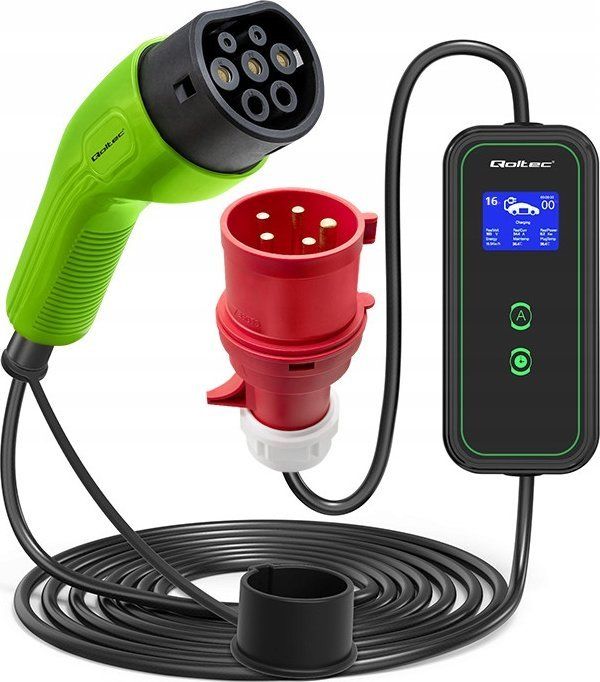 Karikues portativ për makina elektrike EV, Type 2, 11kW, 3 faza, 5m, me ekran LCD