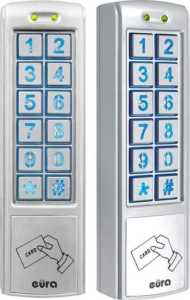 Bllokues kodi me RF ID EURA AC-30C7, 12–24V, i ngushtë, gri