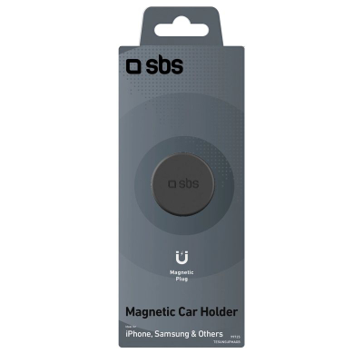 Mbajtëse magnetike për makinë SBS Magnetic Car Mount, për grilën e ajrit, universale për telefon, e zezë