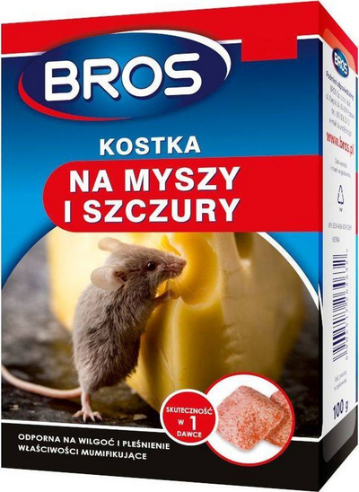 Отров против стаорци и глувци Bros Block, 250 g, восочни блокови