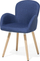 Set karrigesh ngrënieje Beliani Brookville, 2 copë, me mbështetëse për krahë, blu navy