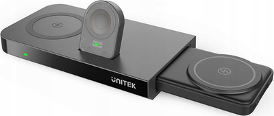 Karikues wireless Unitek MagMighty Combo 6, 6 në 1, power bank 2400 mA, i zi