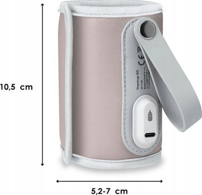 Ngrohës biberoni Lionelo Care Thermup GO, portativ, me USB, rozë