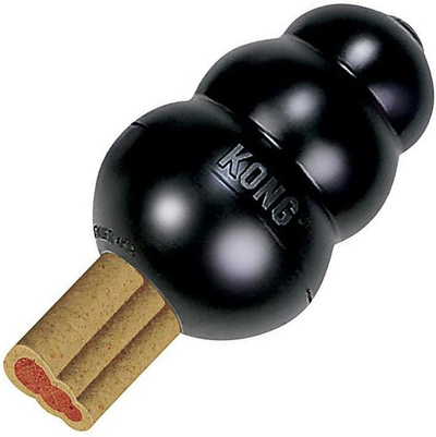Lodër për qen KONG Extreme Medium, 8cm, gome shumë e fortë, e zezë