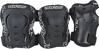 Set mbrojtësesh për patinazh Tempish FID, XL, të zeza