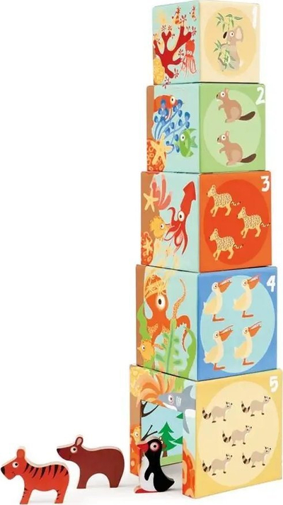 Kullë grumbullimi Scratch World Animal, 10 blloqe, edukative, shumëngjyrëshe