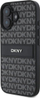 Mbulesë telefoni DKNY PU Leather Repeat Pattern Tonal Stripe, për iPhone 16, e zezë