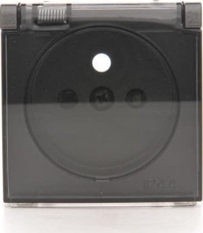 Kapak prize Kontakt-Simon Simon 54, IP44, me kapak transparent, i zi mat
