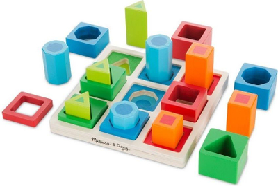 Blloqe 3 në 1 Melissa & Doug, 18 elemente