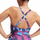 Rrobabanjo njëpjesëshe Recycled Pool Swimsuit, kupa me jastekë të heqshëm, rripa të kryqëzuar, shumëngjyrëshe