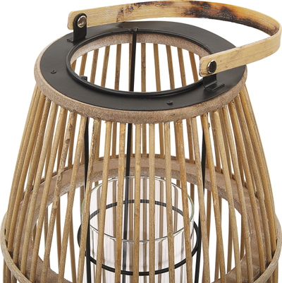 Fener dekorativ Beliani Hoste, bambu, 32cm, bezhë