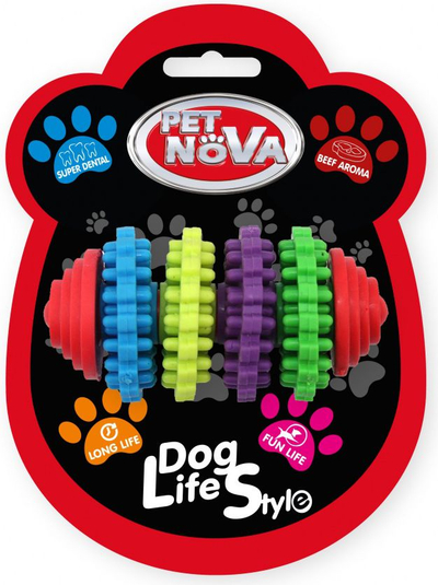 Dhëmbëzues për qen PET NOVA TPR, 8 cm, shumëngjyrësh