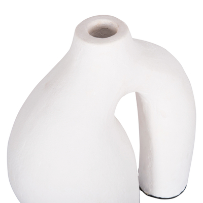 Vazo dekorative Clayvon 21x10x22Hcm (HM4408), bardhë