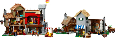 Set ndërtimi LEGO Icons 10332 Medieval Town Square, 3304 pjesë, 8 minifigura, shumëngjyrëshe