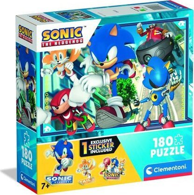 Puzzle Clementoni Super Color Sonic, 180 copa, lojë edukative, shumëngjyrësh