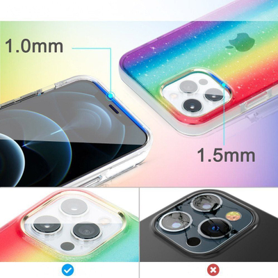 Kapak telefoni Kingxbar Ombre për iPhone 12 Pro Max, TPE, shumëngjyrësh