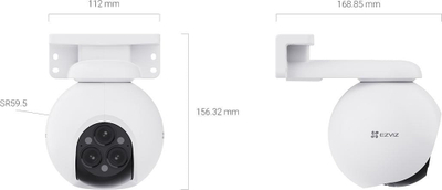 Kamerë e jashtme Ezviz H80f Multi, 3 lente 2K+, 360°, pamje nate me ngjyra, e bardhë