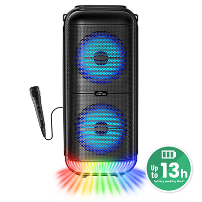 Портабилен звучник Media-tech Bluetooth, Bluetooth 5.3, батерија 13 часа, црна боја