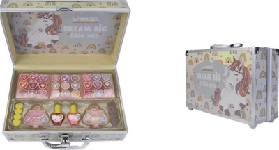 Set kozmetik për fëmijë Markwins Lip Smacker Color Train Case, valixhe kozmetike, shumëngjyrëshe